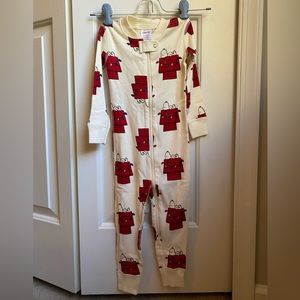 Hanna Andersson Snoopy Peanuts Sleeper Pajamas, 2T